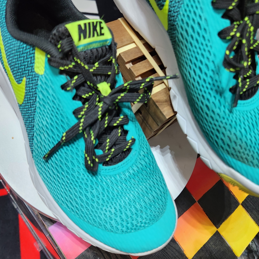 Nike Teal and Neon Green Athletic Running Shoes - Picture 3 of 7